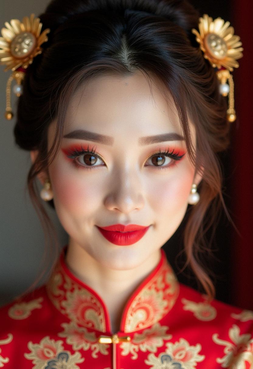 chinese wedding makeup bride