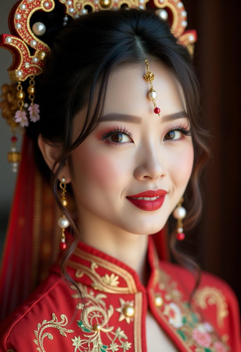chinese wedding makeup bride