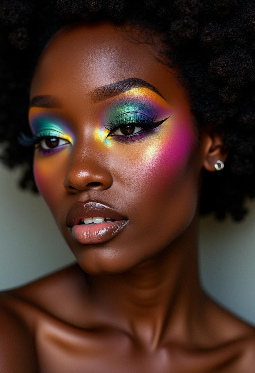 colorful eye makeup dark skin