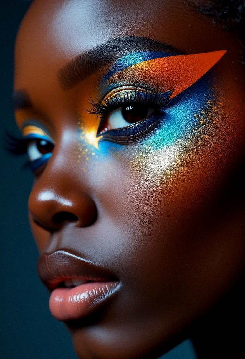 colorful eye makeup dark skin