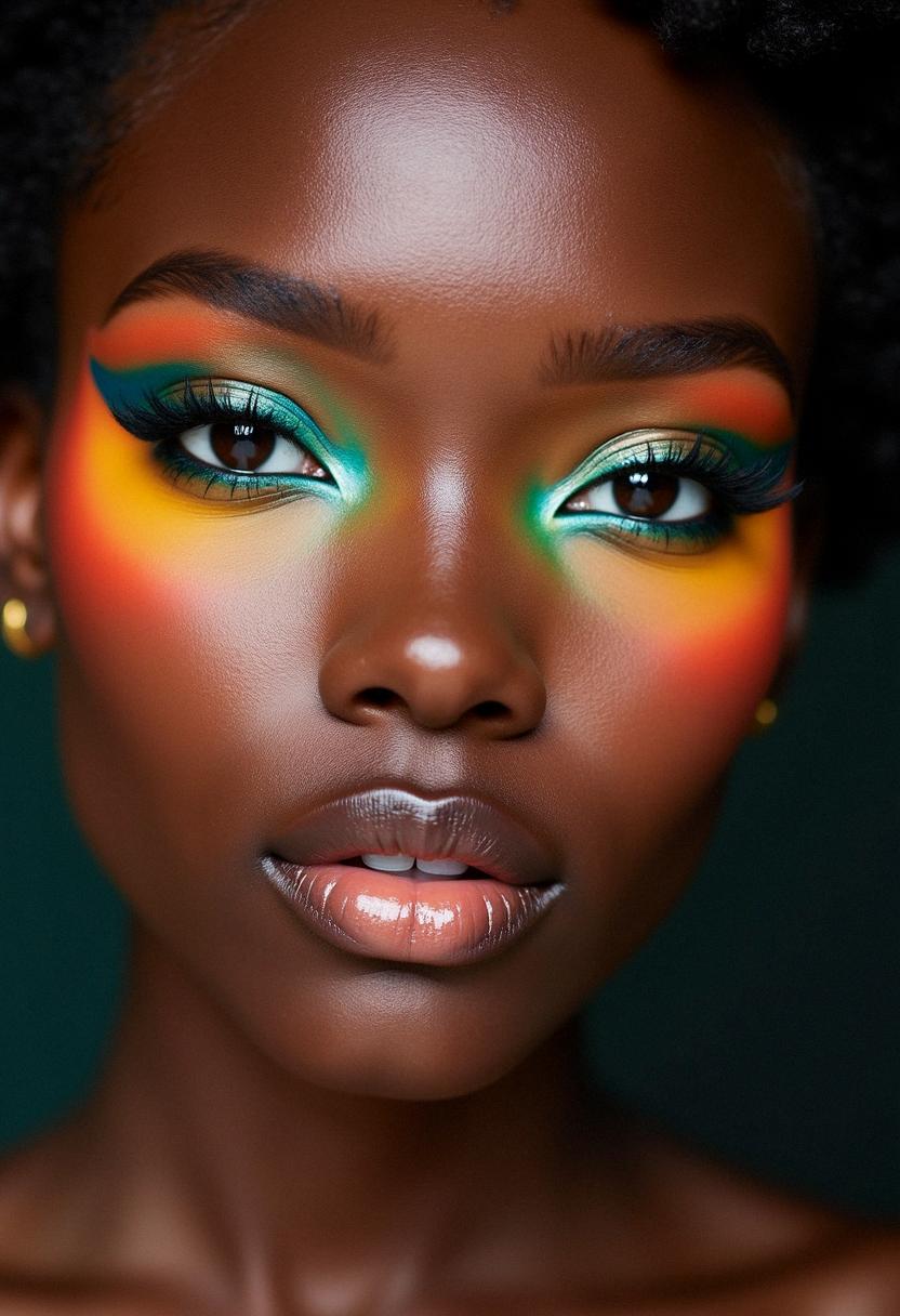 colorful eye makeup dark skin