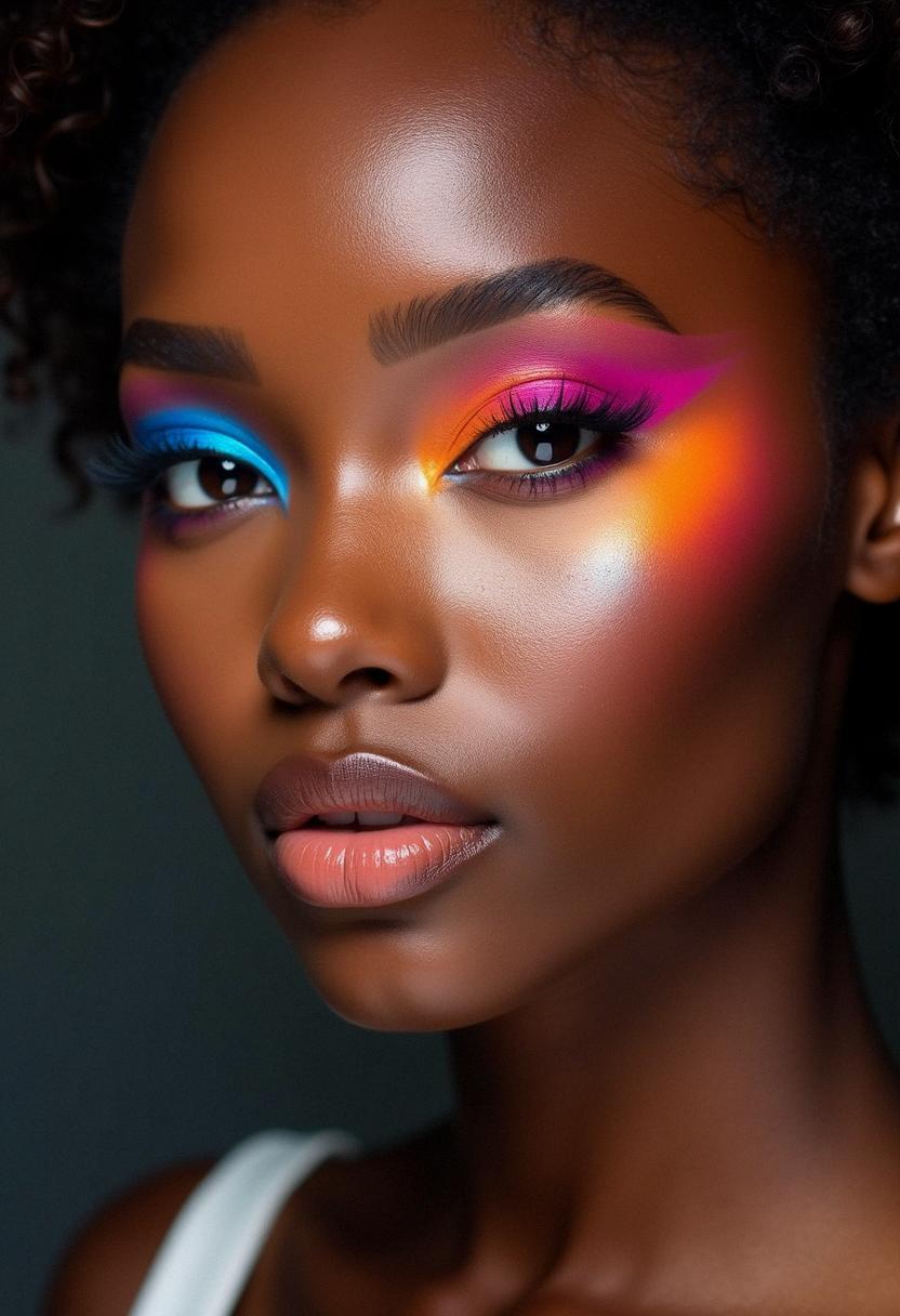 colorful eye makeup dark skin
