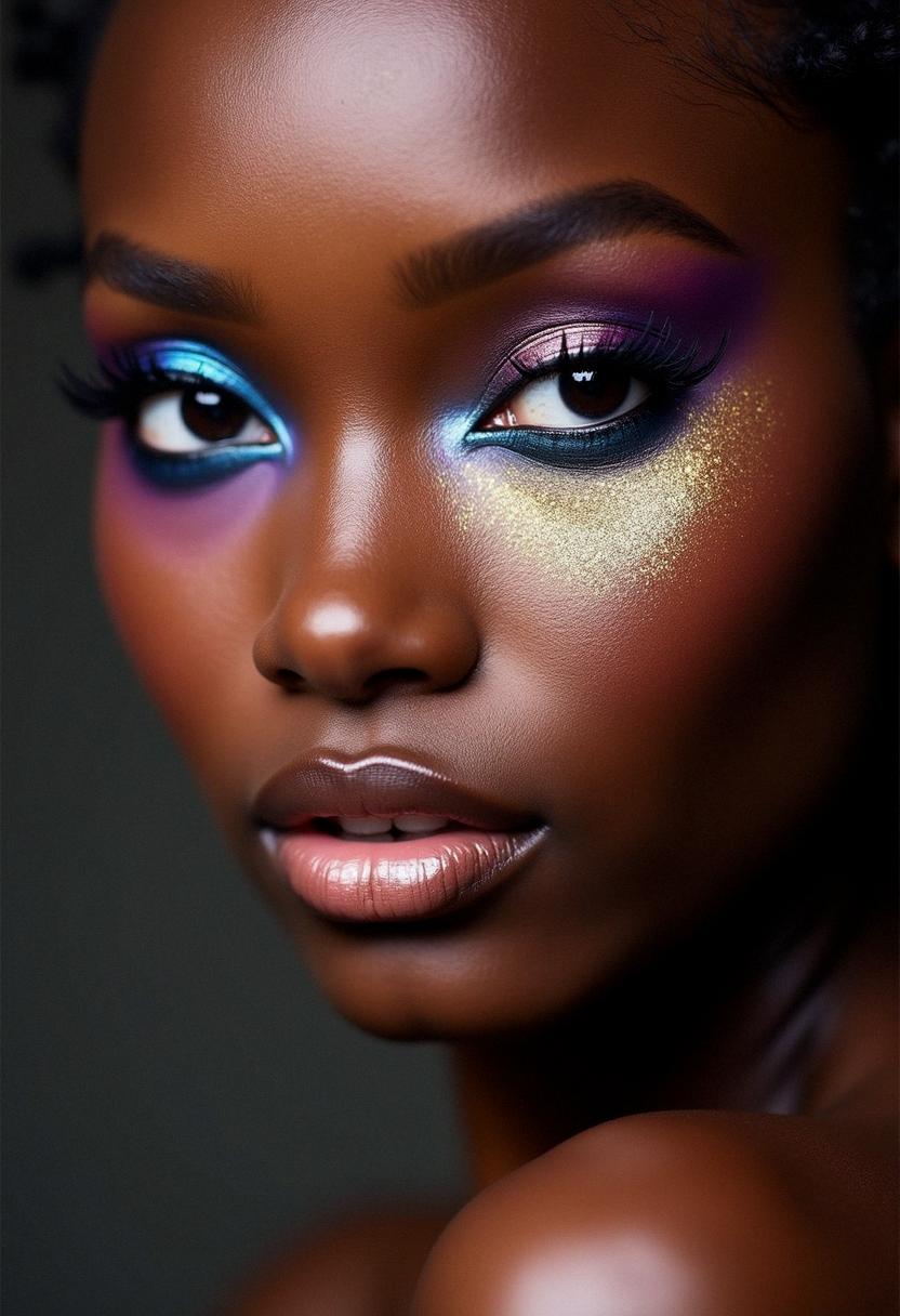 colorful eye makeup dark skin