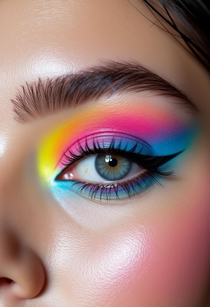 colorful eye makeup minimal
