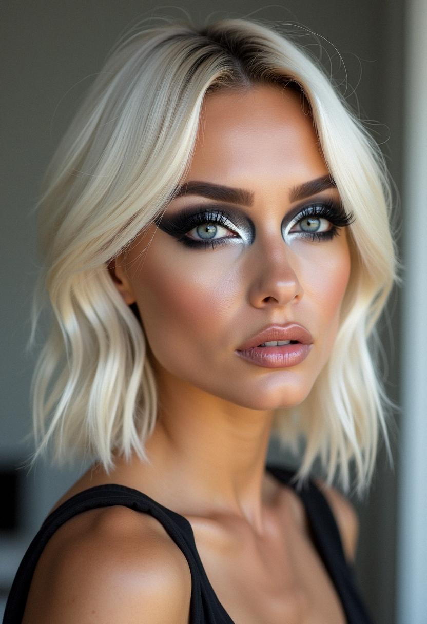 dark eye makeup for blondes