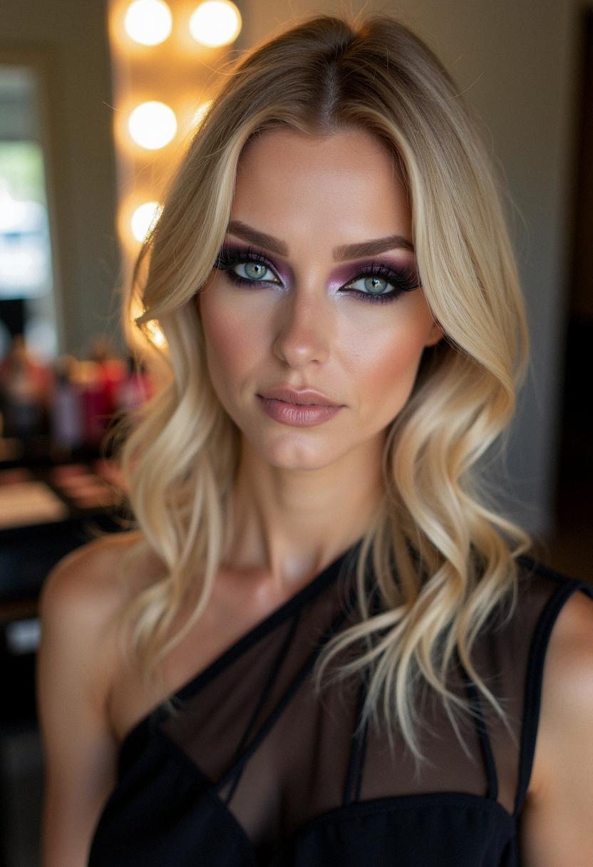 dark eye makeup for blondes
