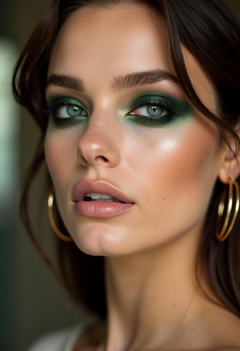 dark green smokey eye dark green smokey eye