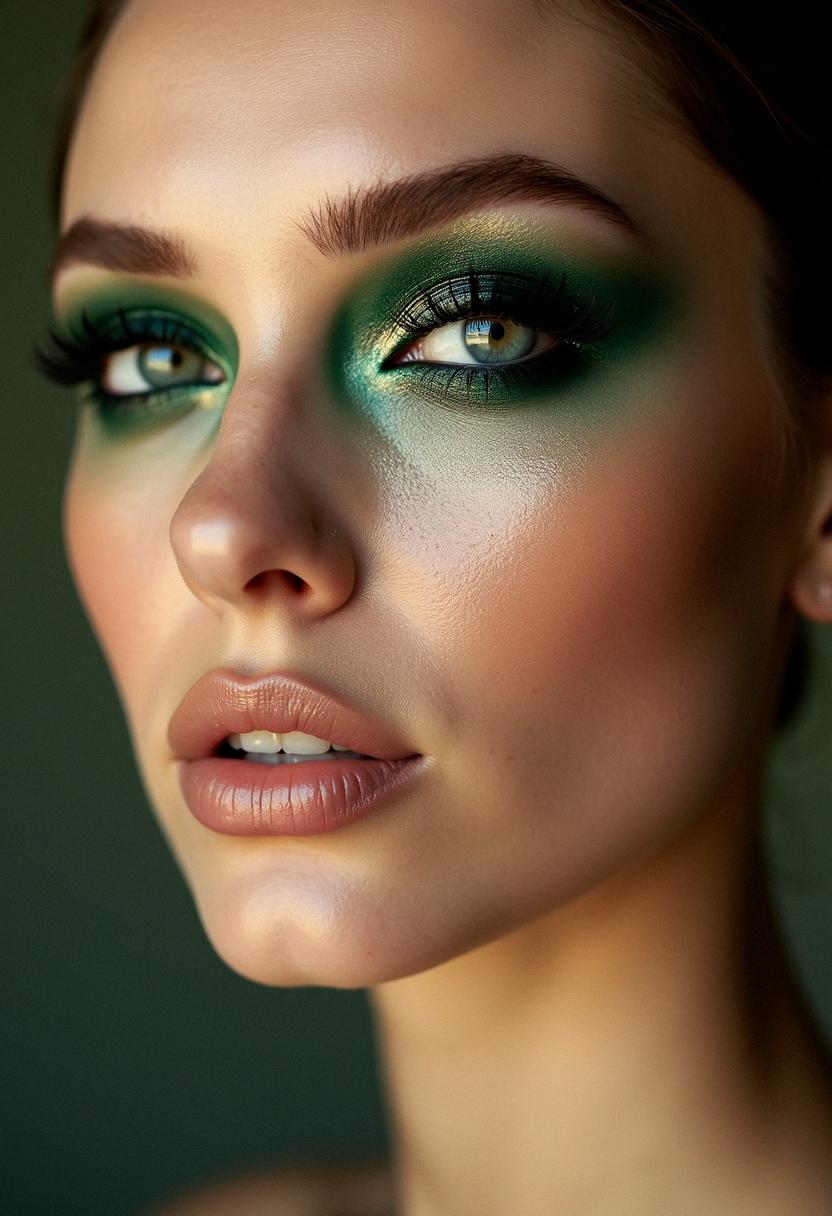 dark green smokey eye dark green smokey eye