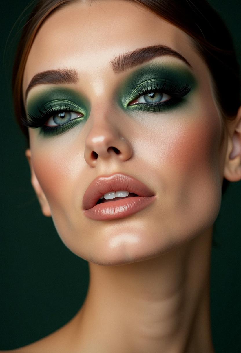 dark green smokey eye dark green smokey eye