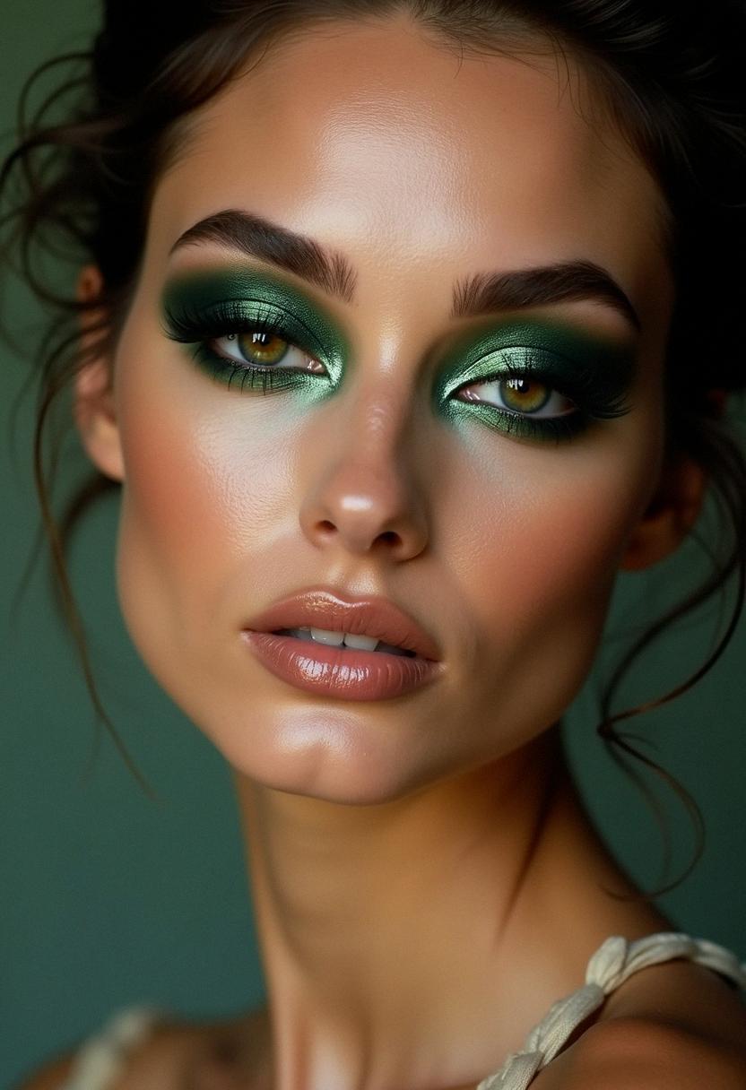 dark green smokey eye dark green smokey eye