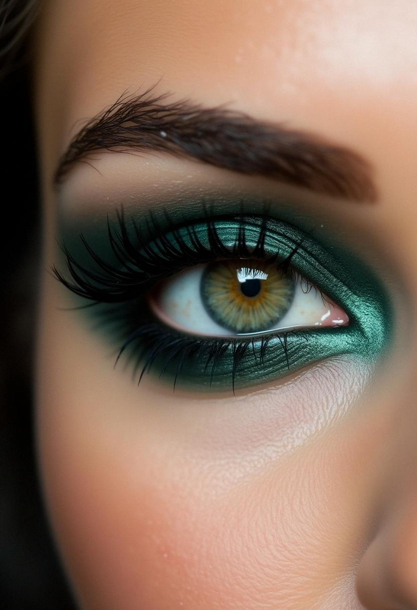 dark green smokey eye dark green smokey eye