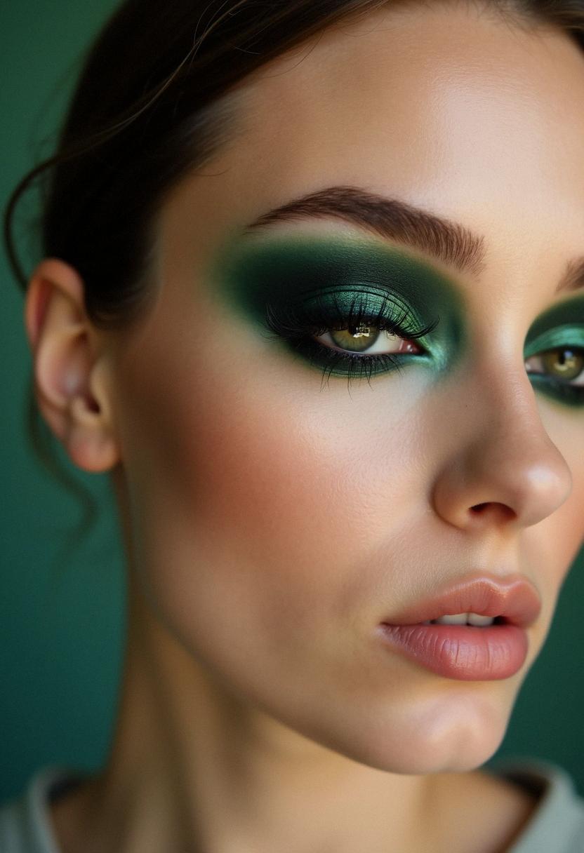 dark green smokey eye dark green smokey eye