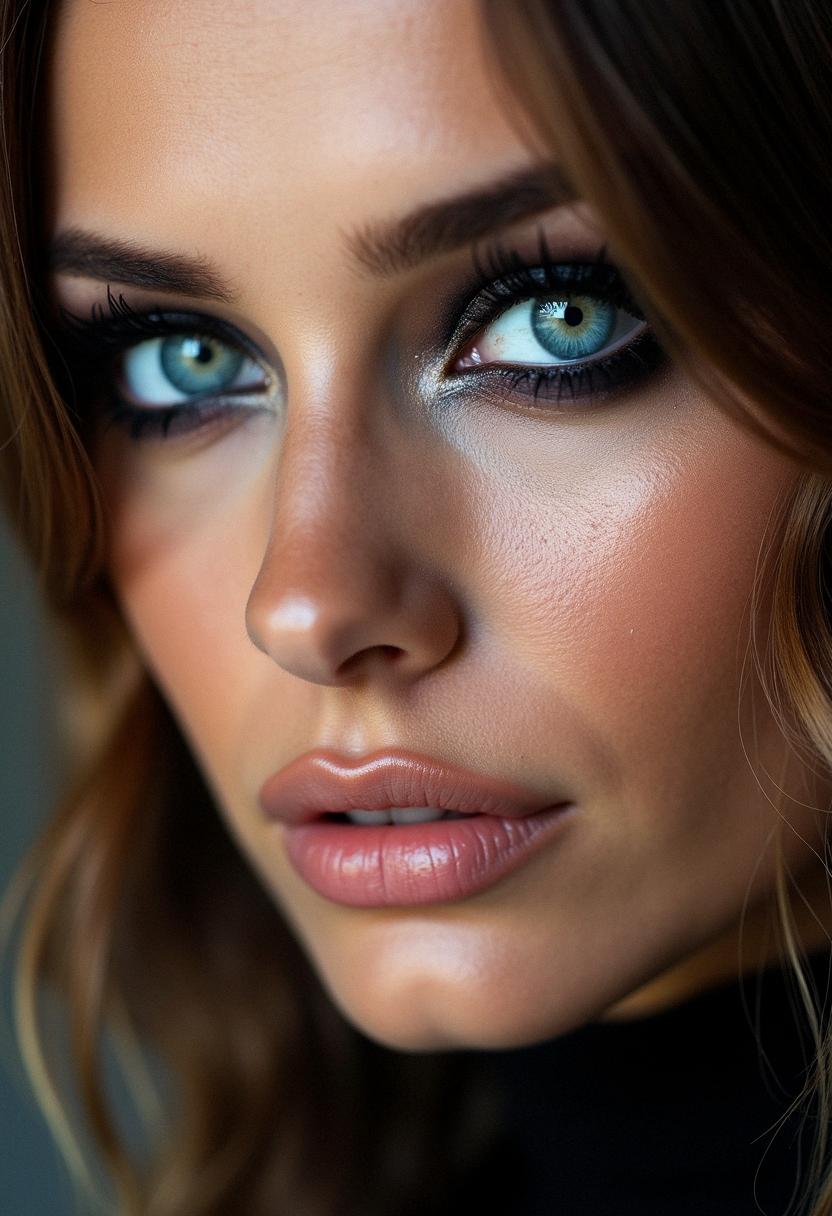 dark makeup for blue eyes