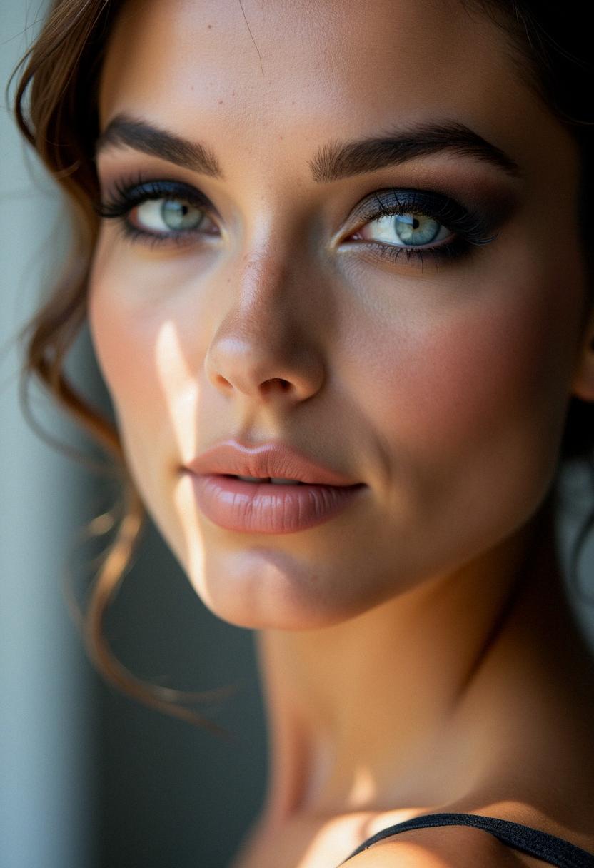 dark makeup for blue eyes