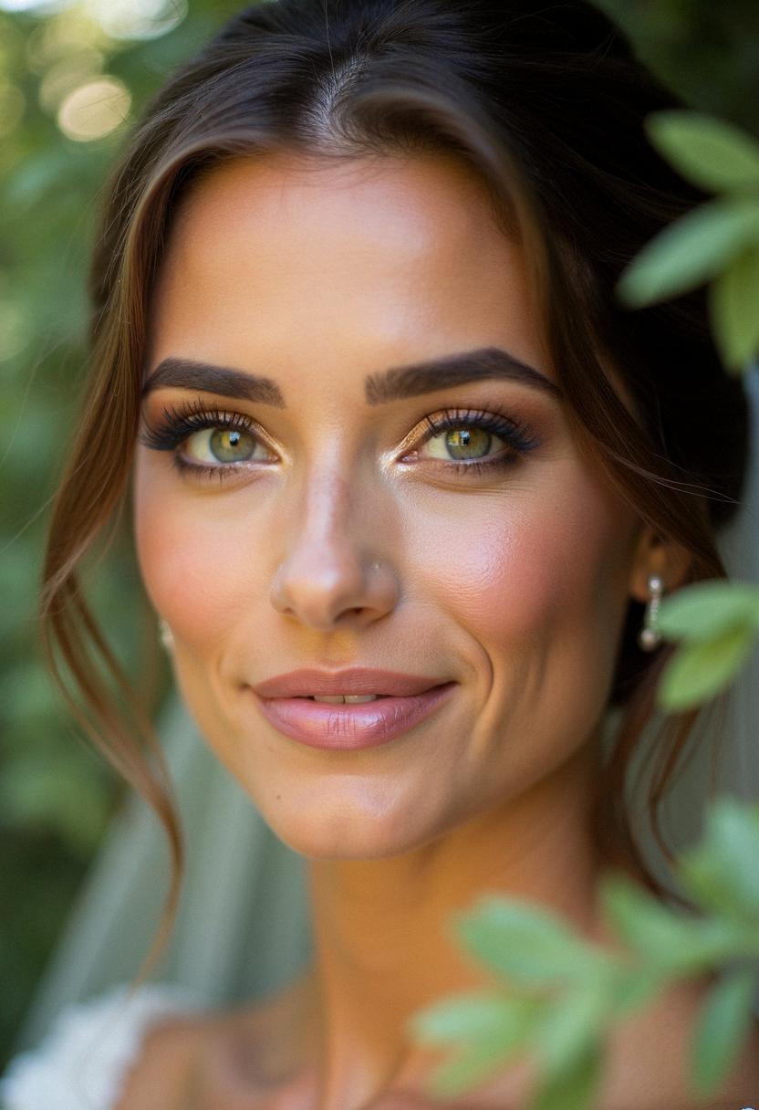 dewy wedding makeup bride