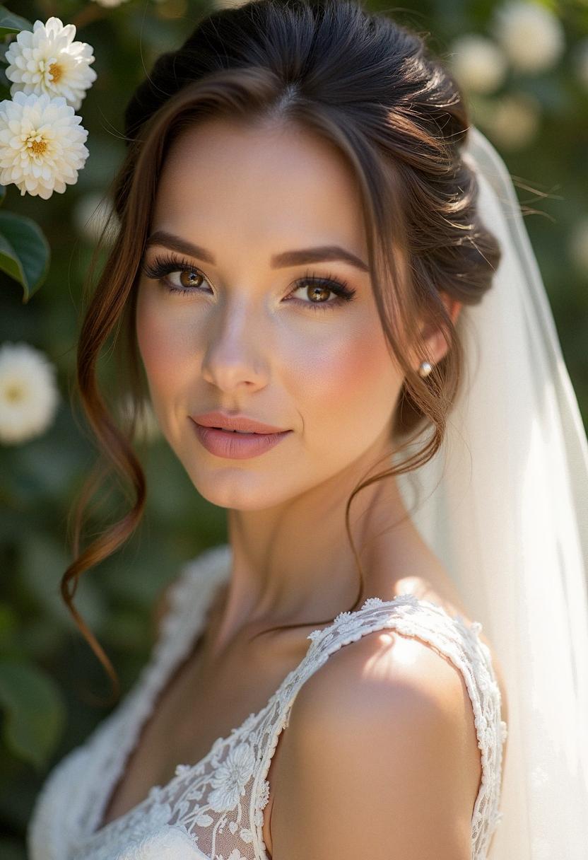 dewy wedding makeup bride
