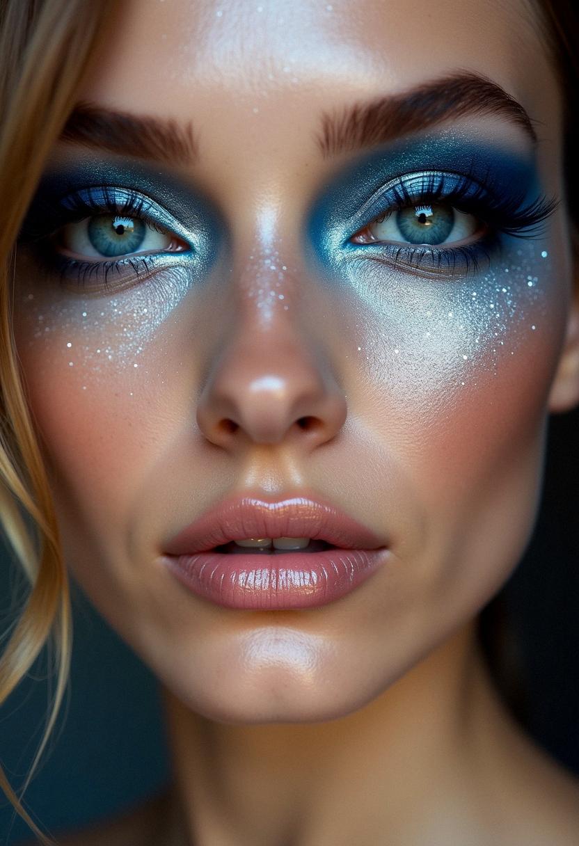 dramatic eye makeup for blue eyes
