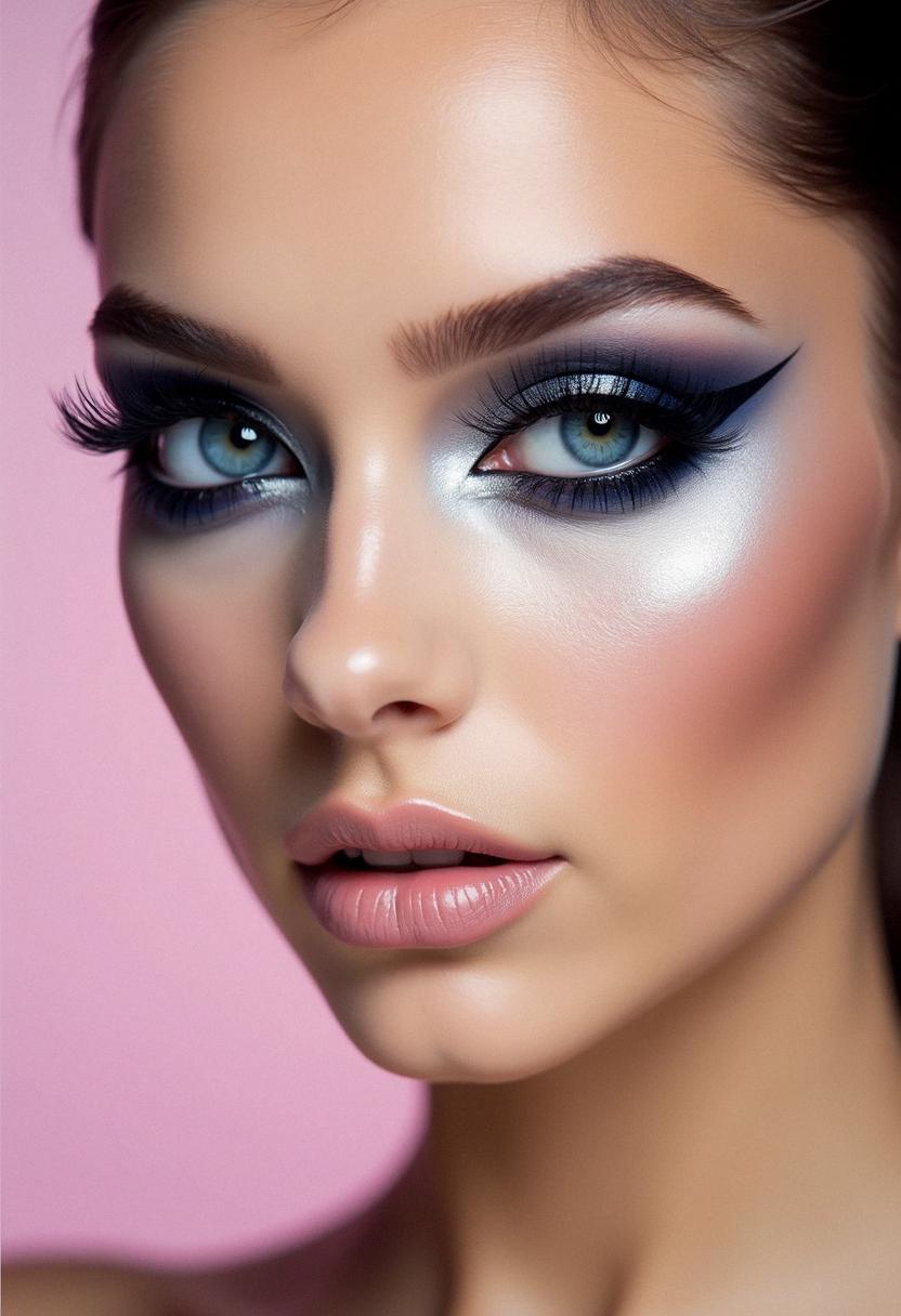dramatic eye makeup for blue eyes