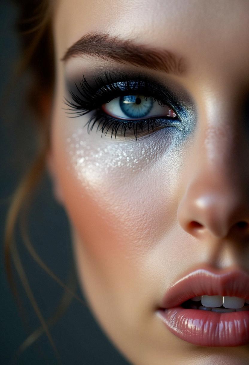 dramatic eye makeup for blue eyes