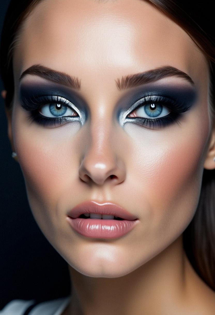 dramatic eye makeup for blue eyes