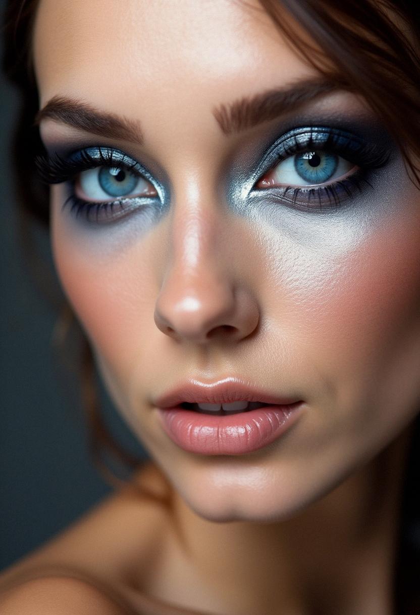 dramatic eye makeup for blue eyes