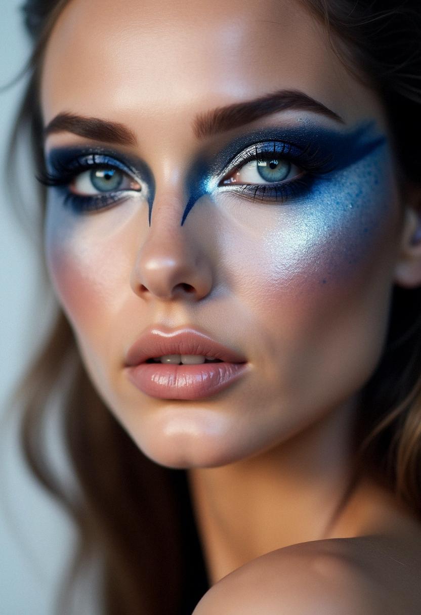 dramatic eye makeup for blue eyes