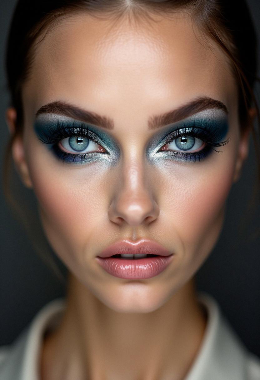 dramatic eye makeup for blue eyes