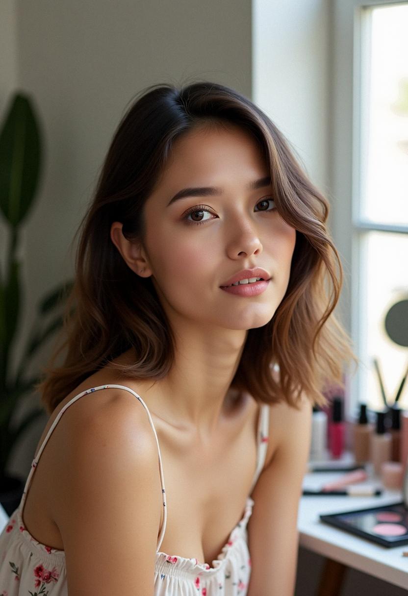 easy makeup for brunettes