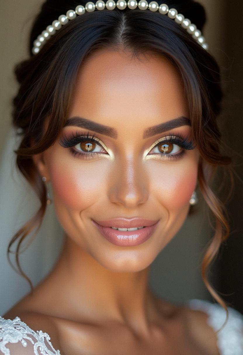 elegant wedding makeup for brown eyes
