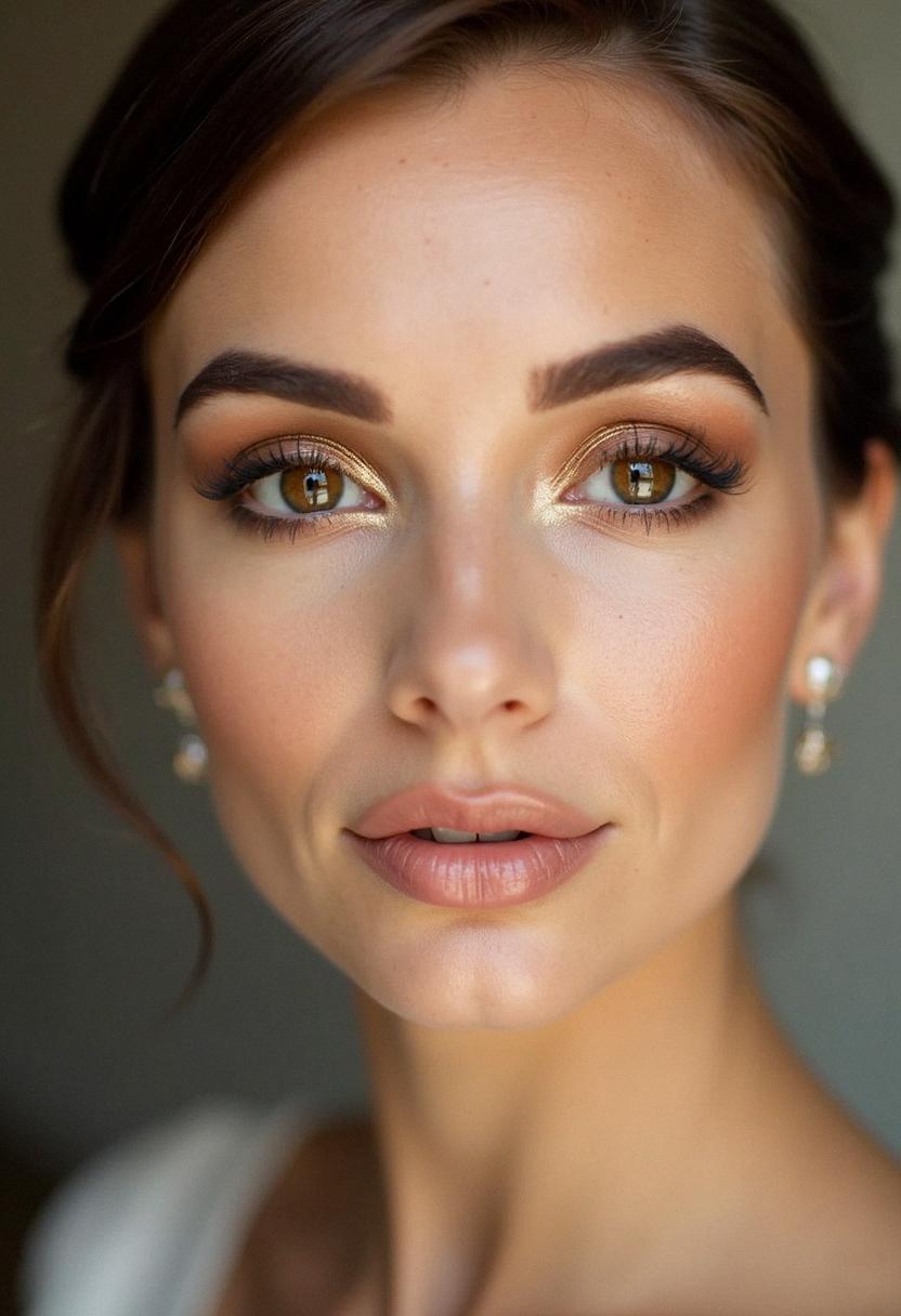 elegant wedding makeup for brown eyes