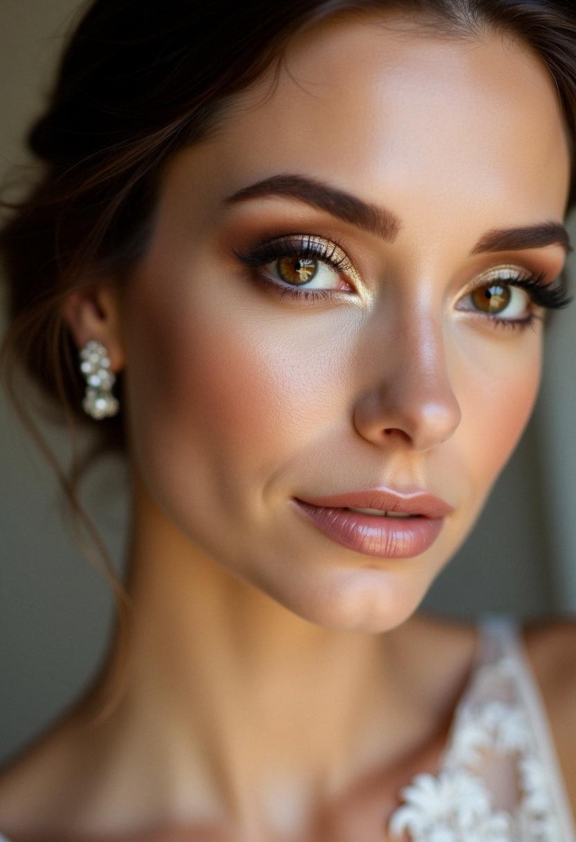 elegant wedding makeup for brown eyes