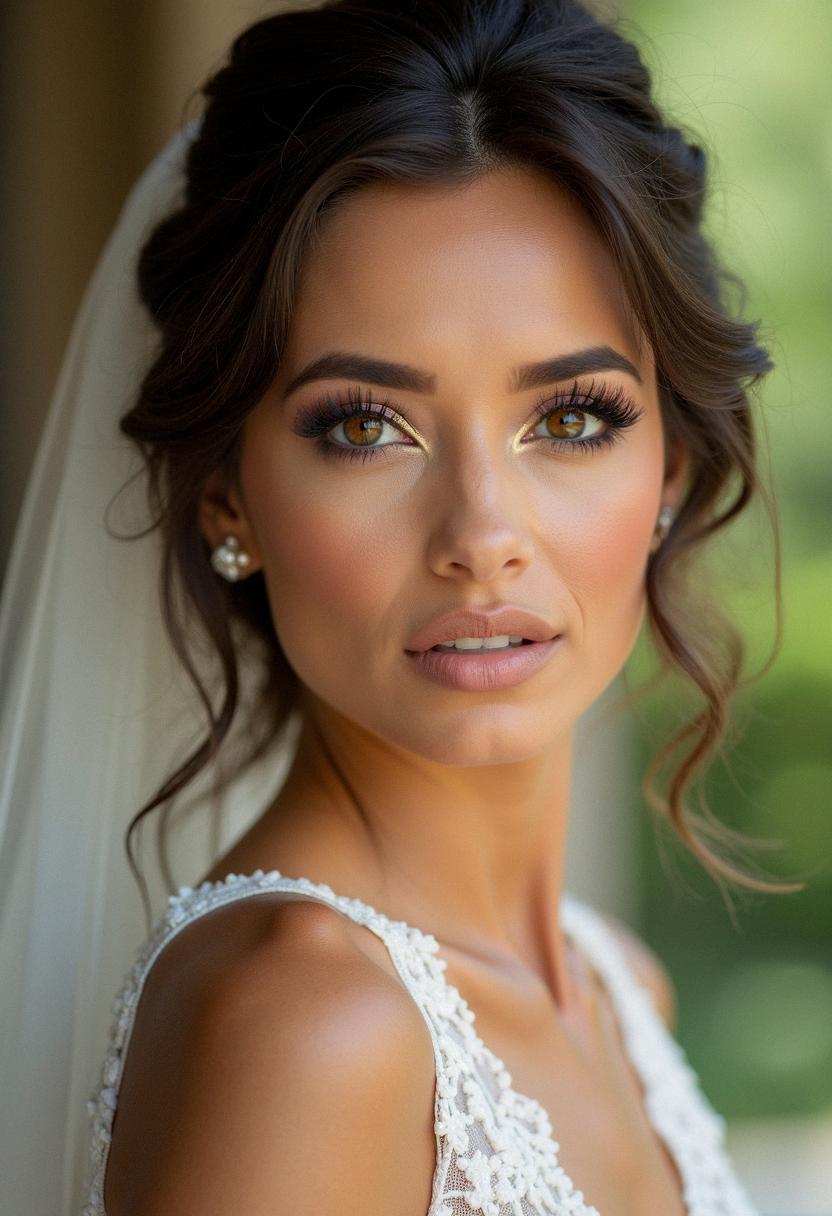 elegant wedding makeup for brown eyes