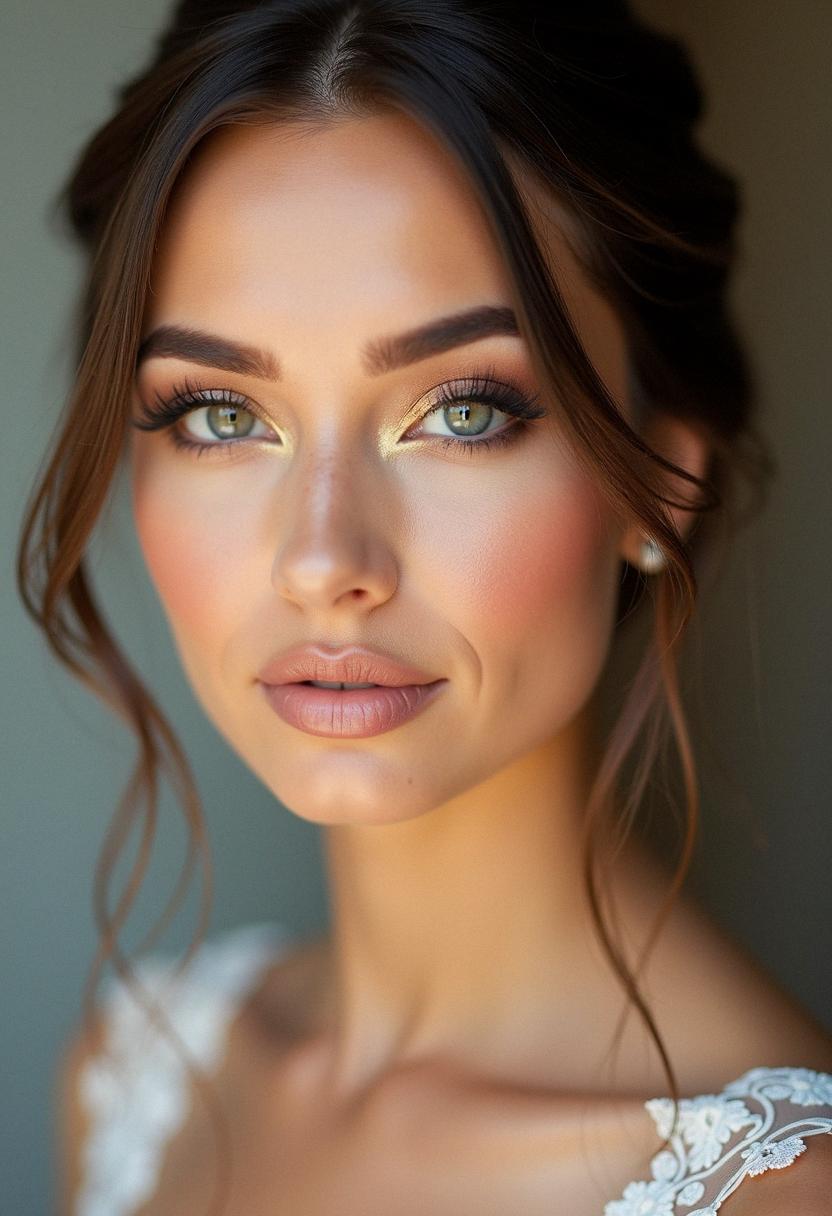elegant wedding makeup for brown eyes