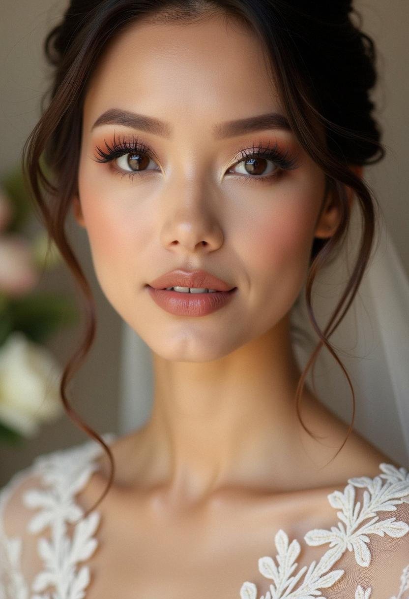 elegant wedding makeup for brown eyes