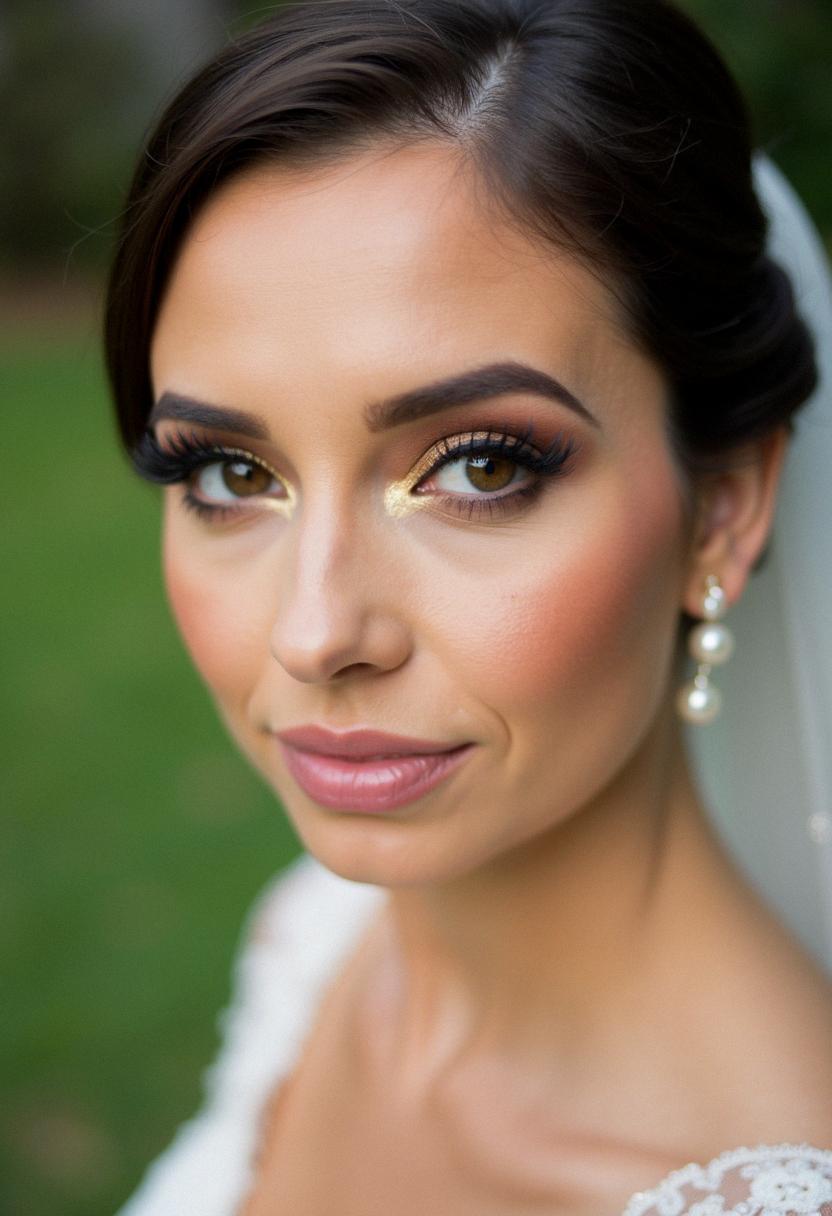 elegant wedding makeup for brown eyes