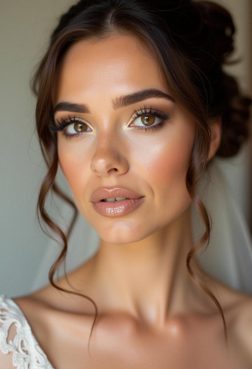 elegant wedding makeup for brown eyes