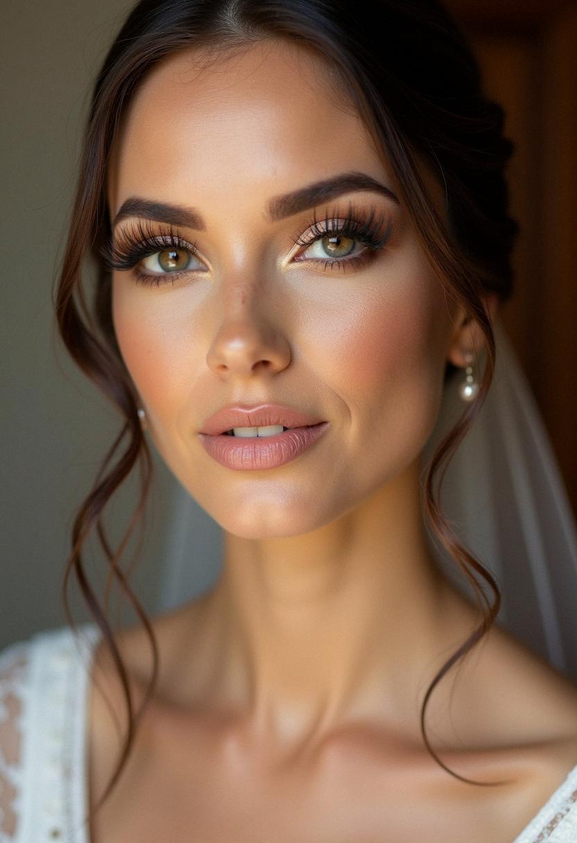 elegant wedding makeup for brown eyes
