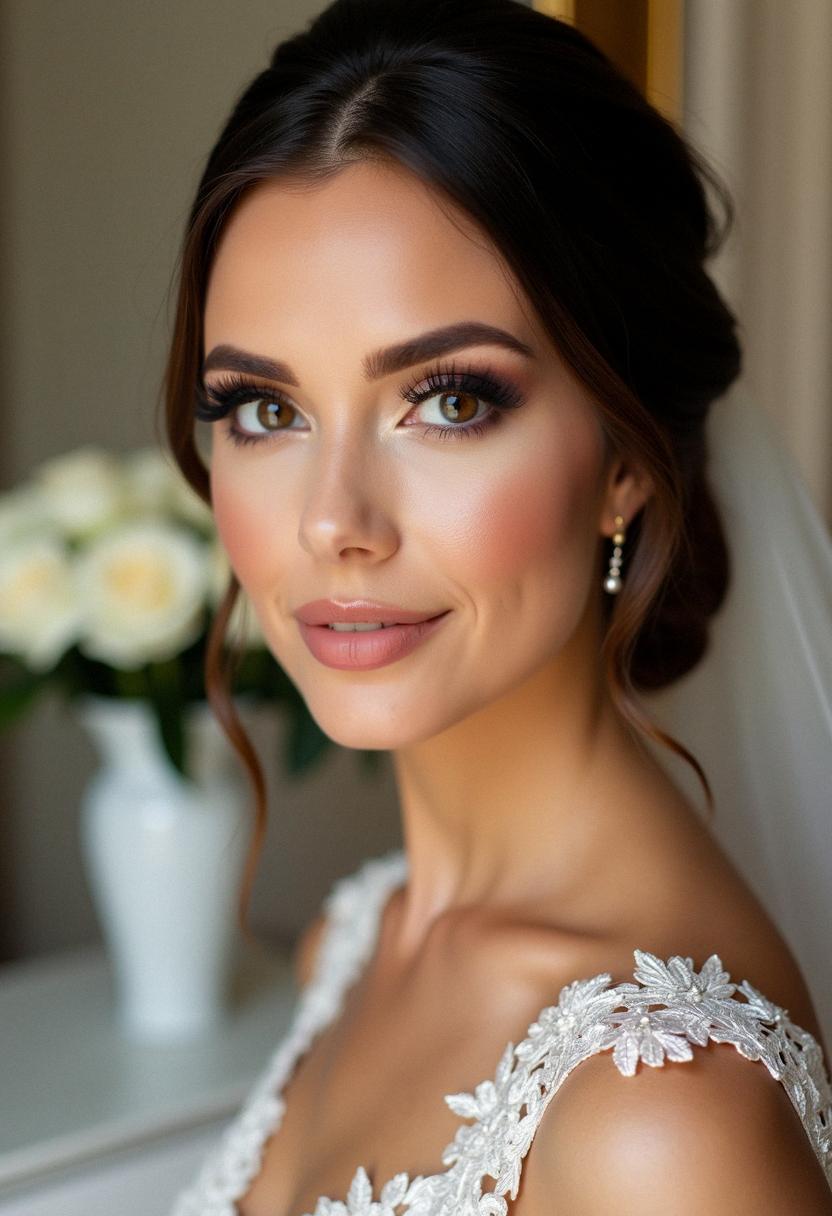 elegant wedding makeup for brown eyes