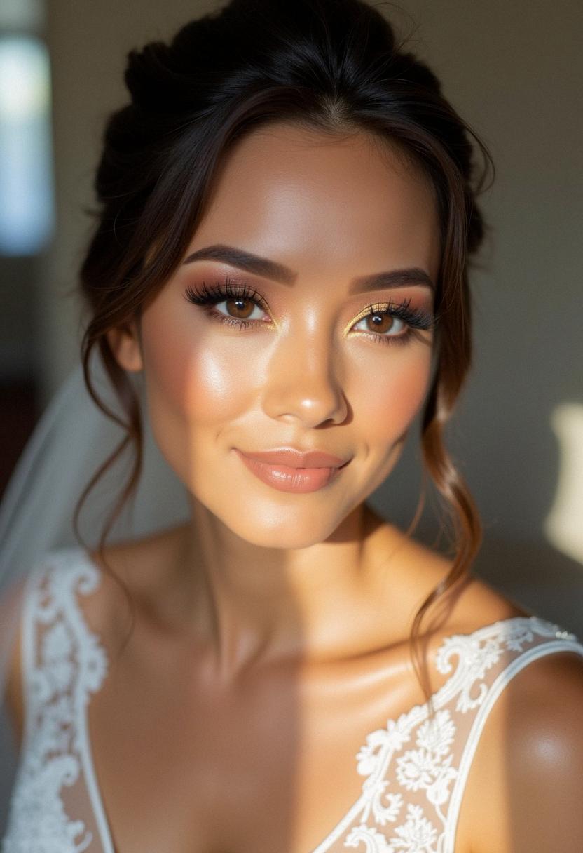 elegant wedding makeup for brown eyes