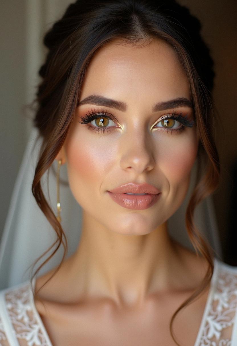 elegant wedding makeup for brown eyes
