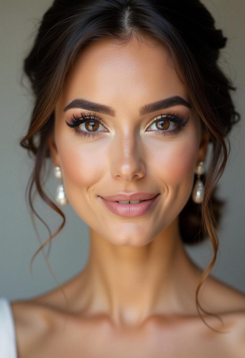 elegant wedding makeup for brown eyes
