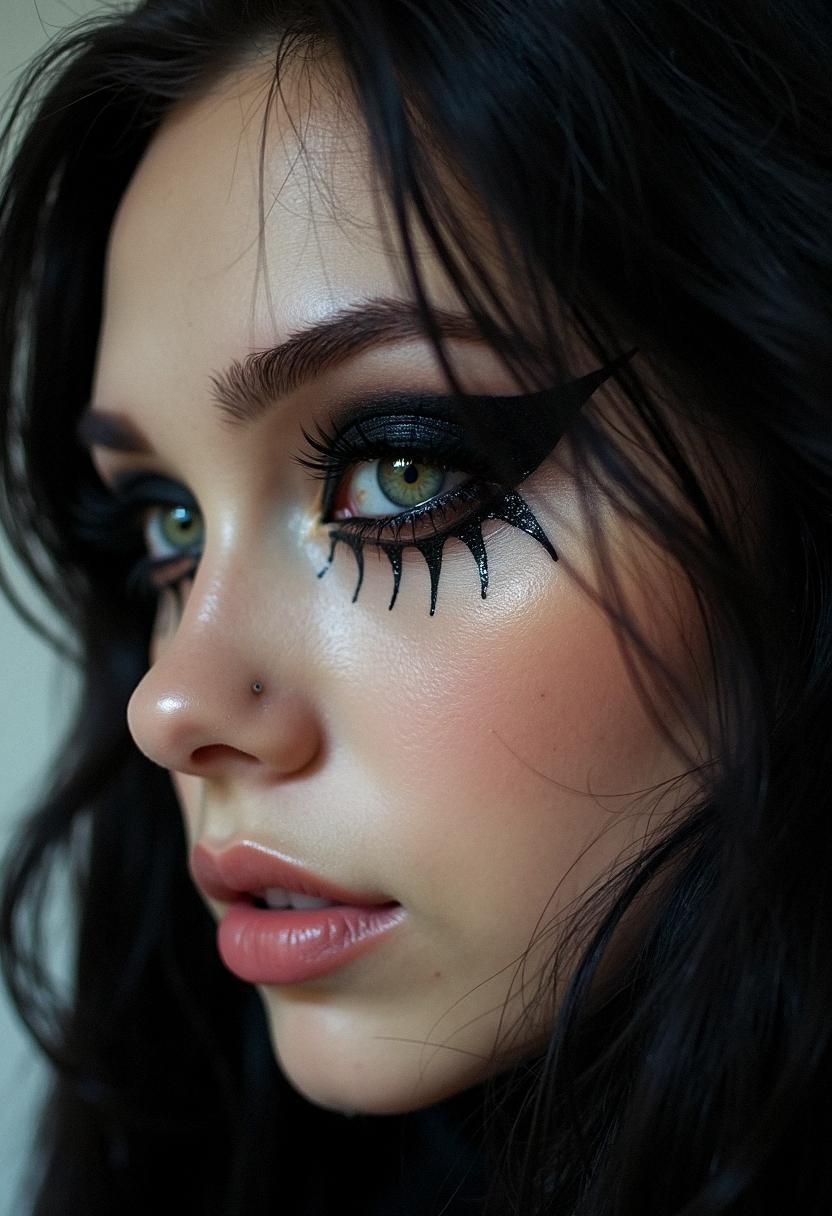 eyeliner looks goth