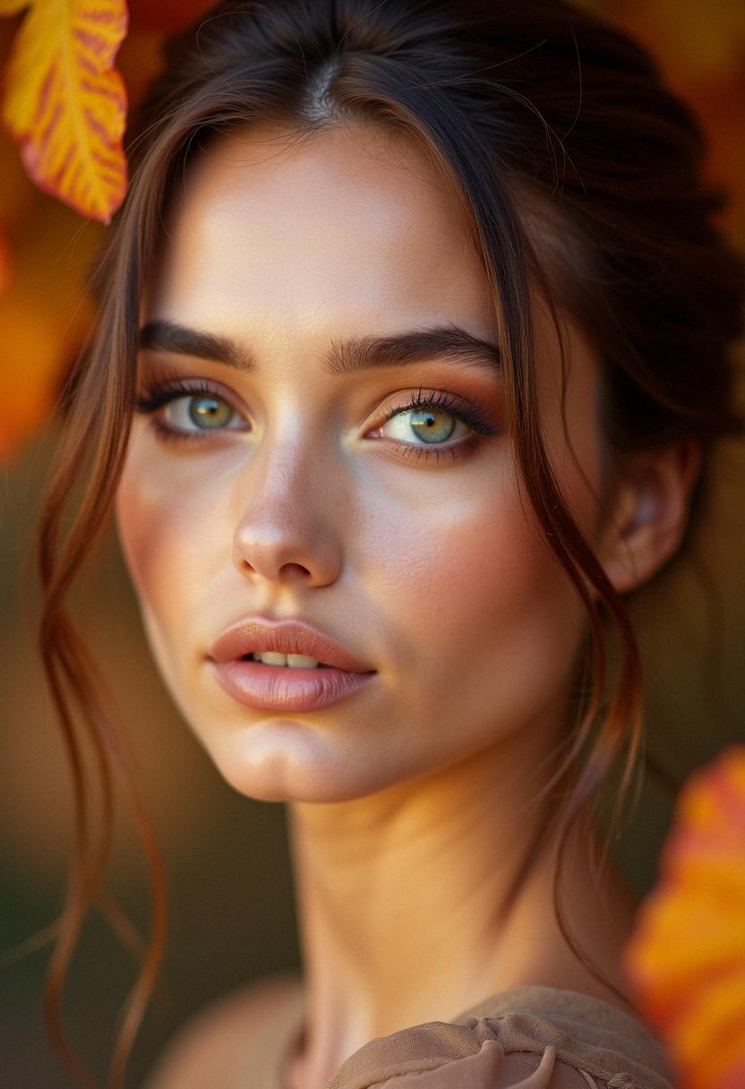fall makeup green eyes