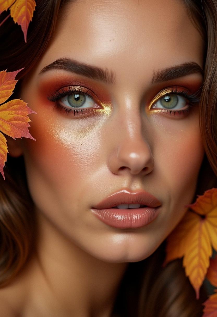 fall makeup green eyes