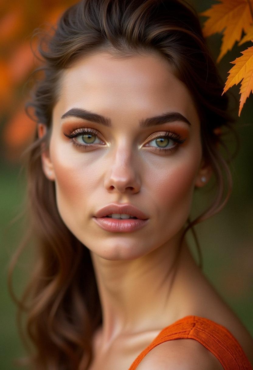 fall makeup green eyes
