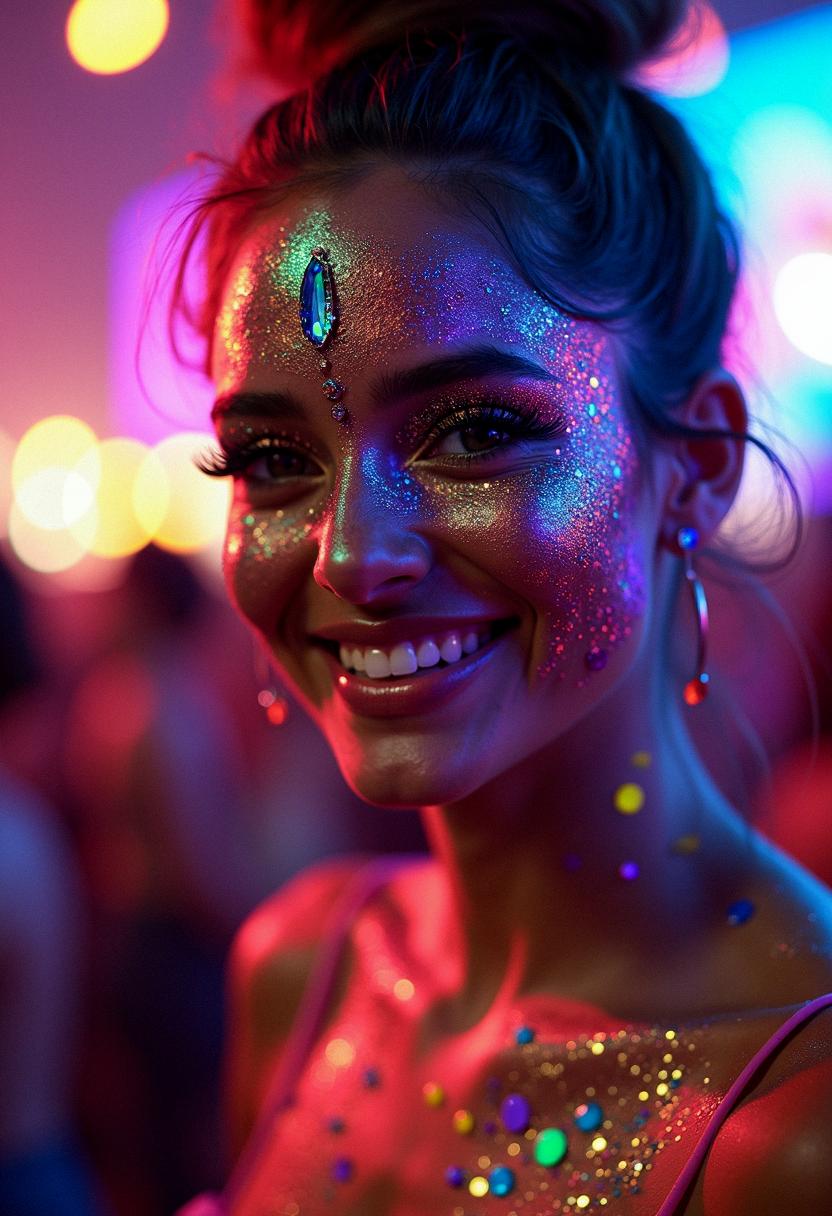festival makeup rave