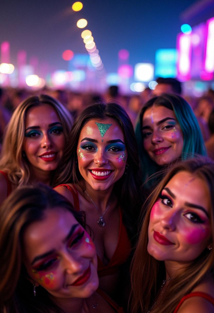 festival makeup rave