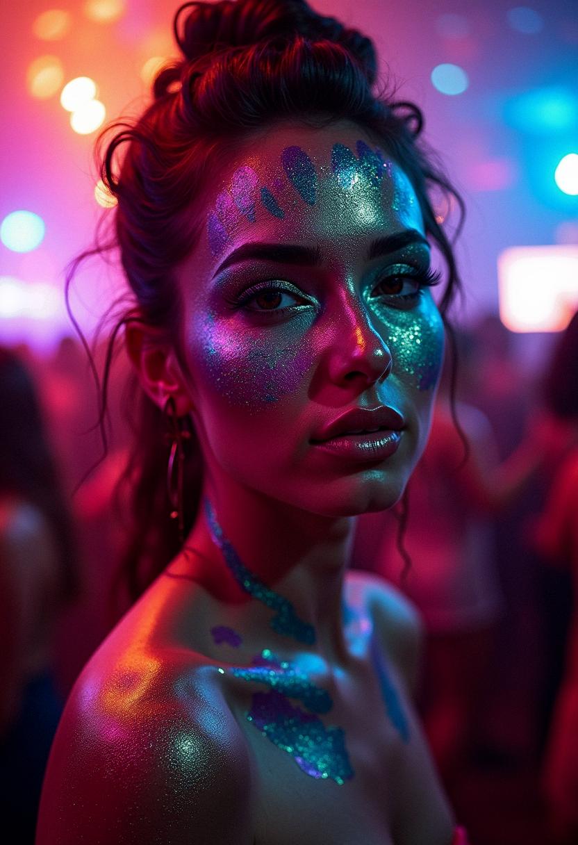 festival makeup rave