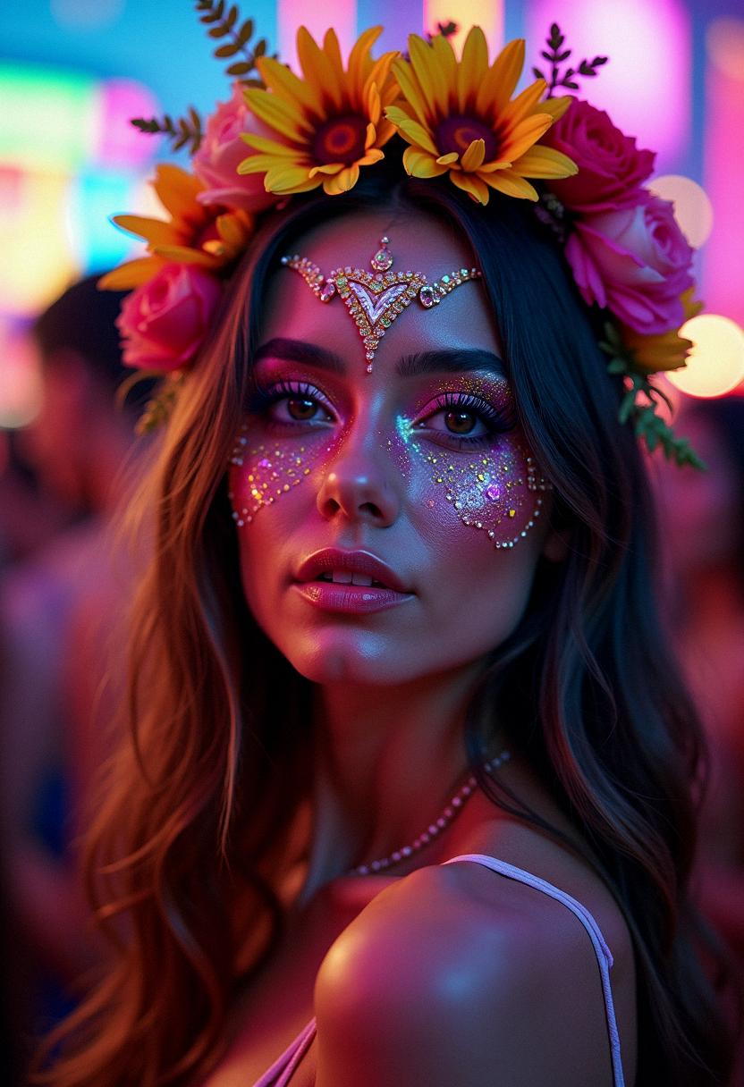 festival makeup rave