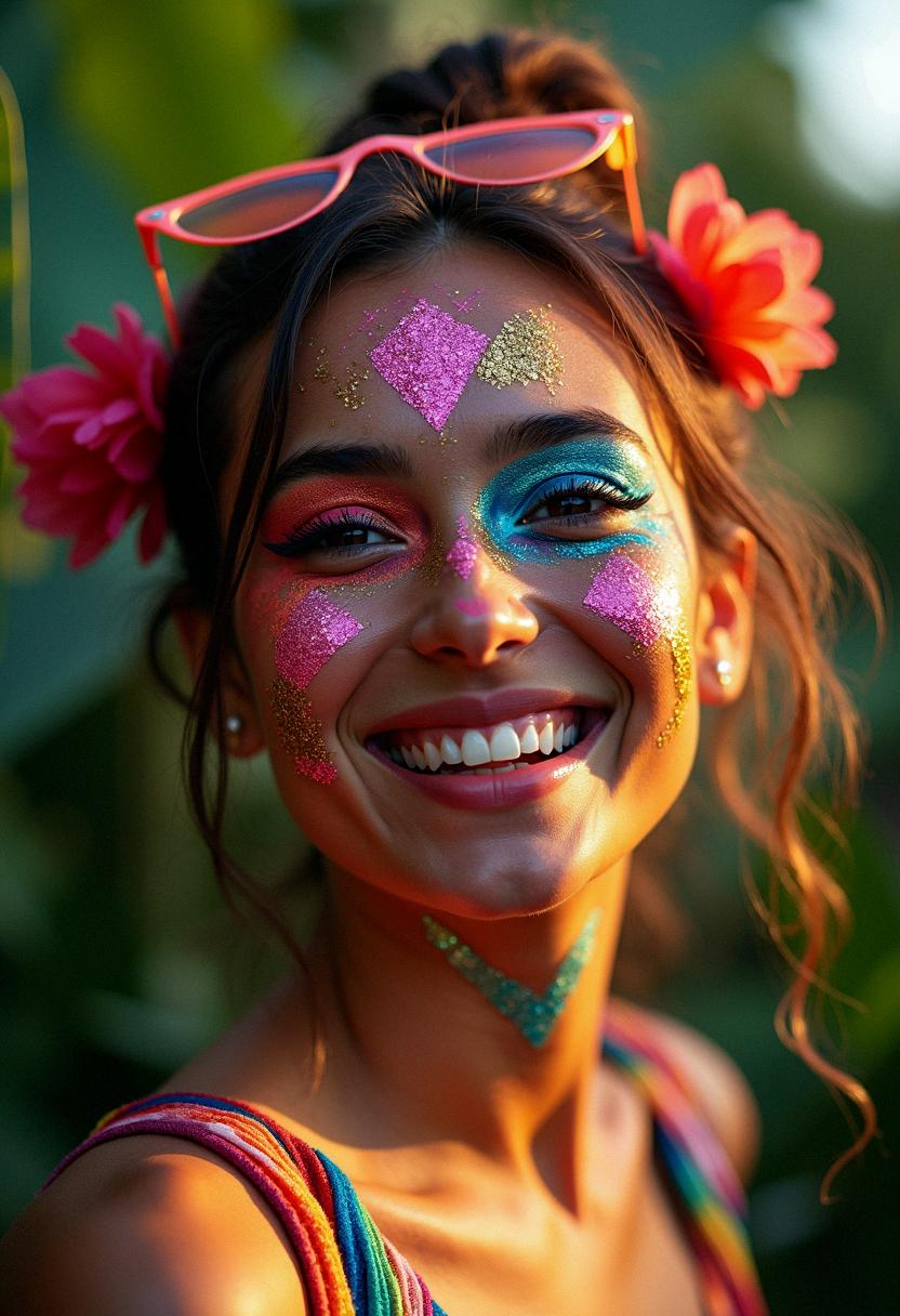 festival makeup rave